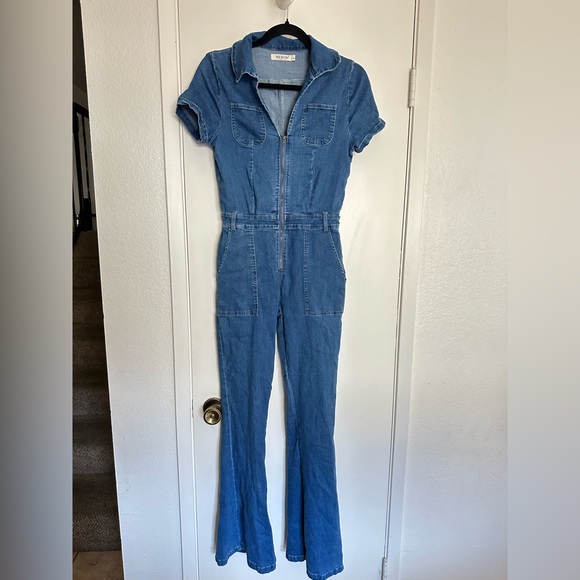 Free People Pants - 70’s style flare denim jumpsuit